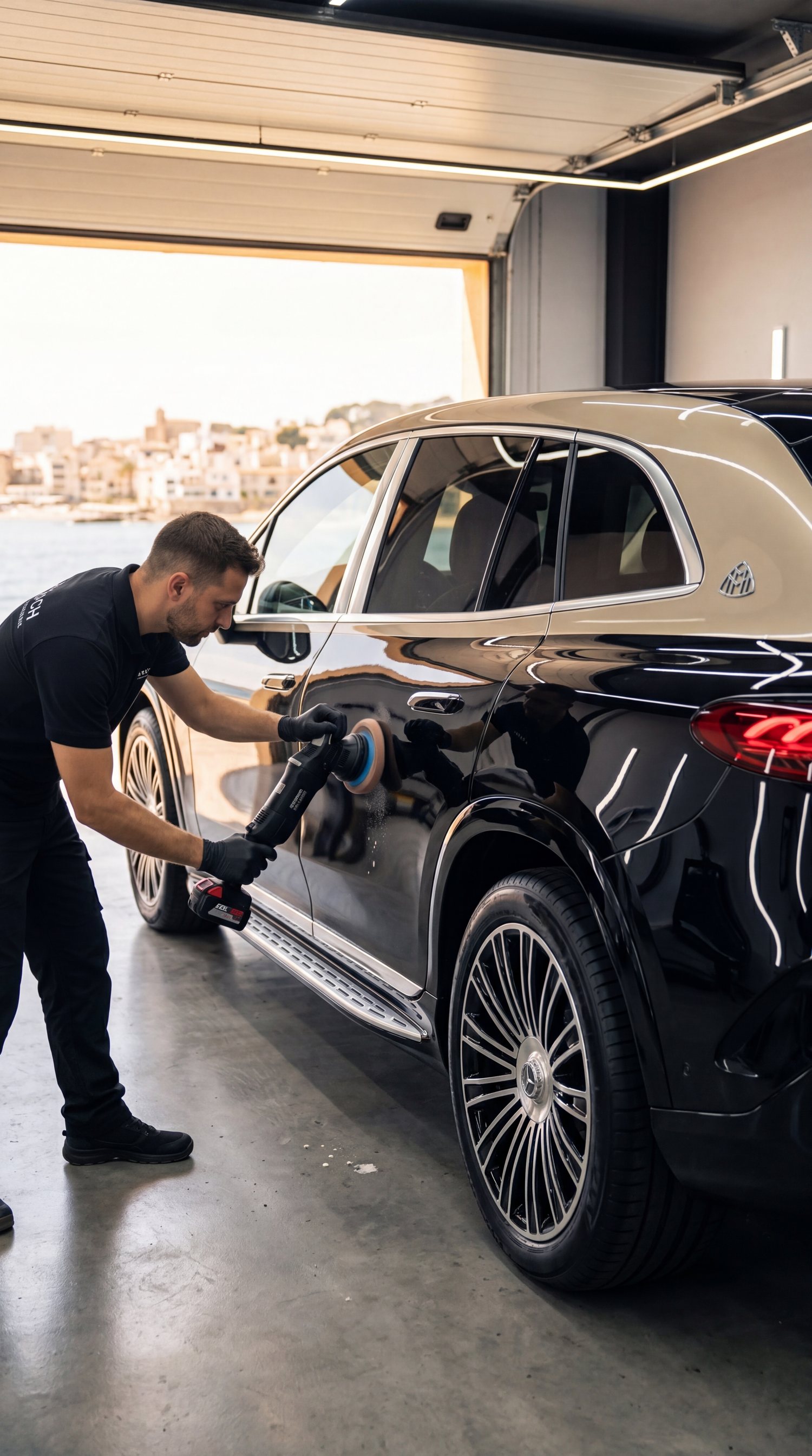 Mobile paint correction at a Costa del Sol villa